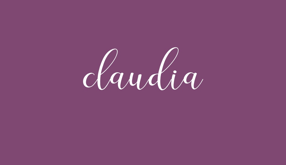 claudia font big