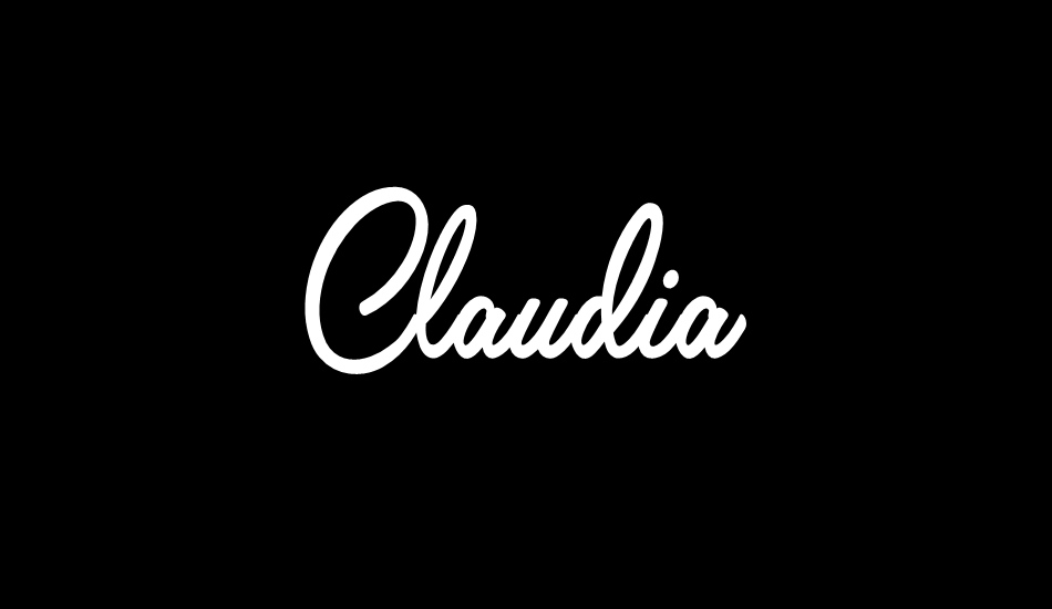 Claudia Personal Use font big