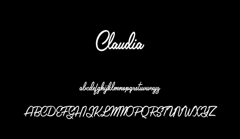 Claudia Personal Use font