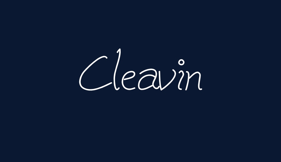 Cleavin font big