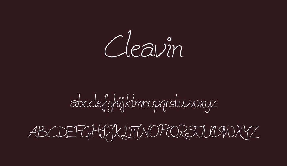 Cleavin font