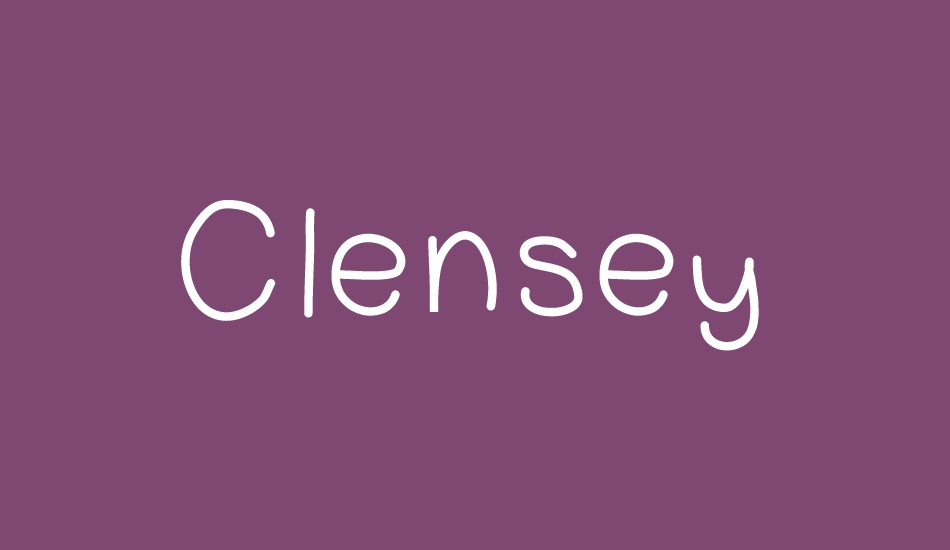 Clensey font big