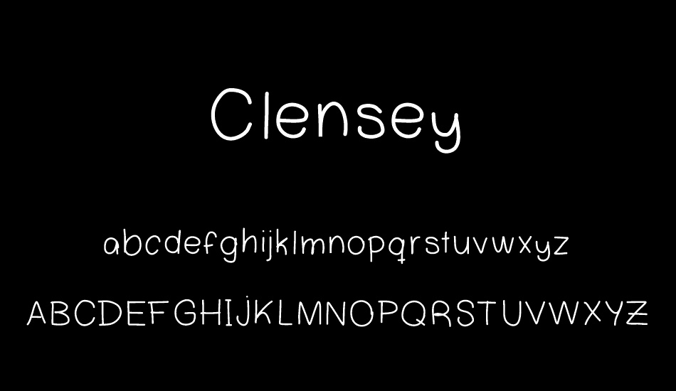 Clensey font