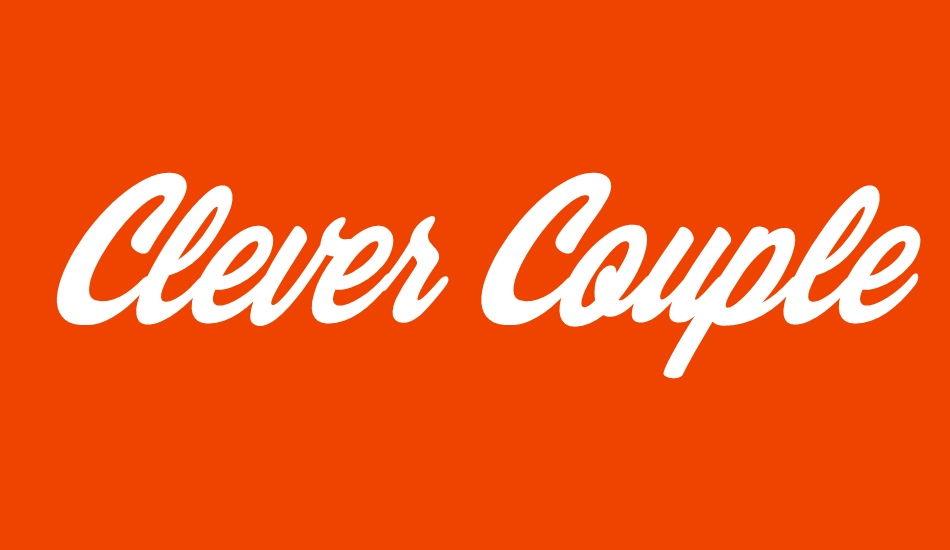 Clever Couple Personal Use font big