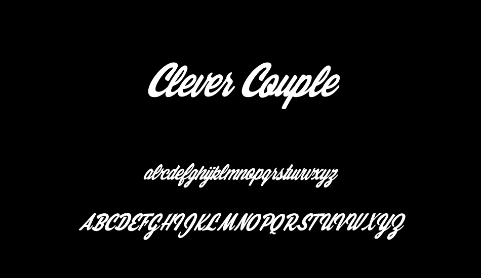 Clever Couple Personal Use font