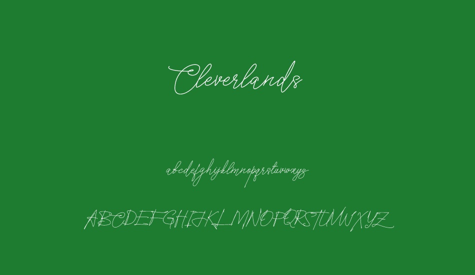 Cleverlands font