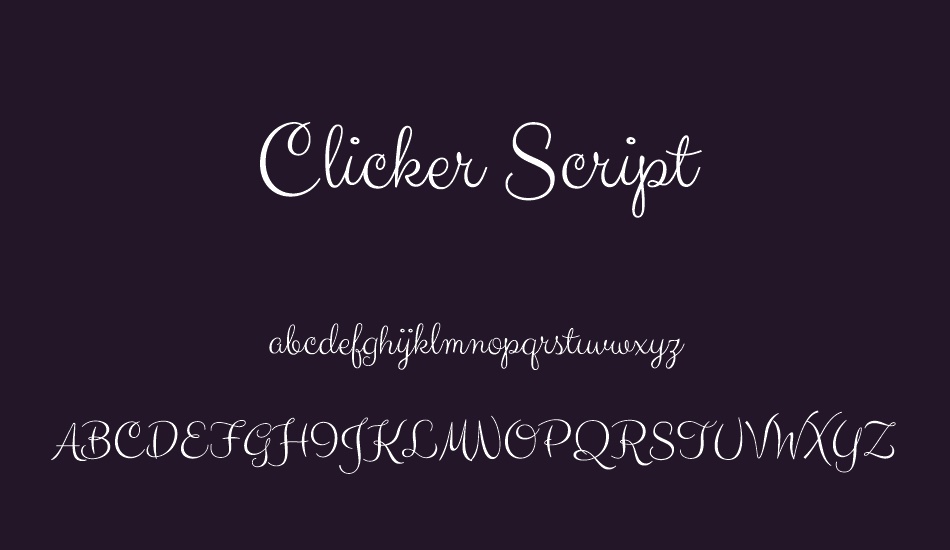Free font Clicker Script by Astigmatic
