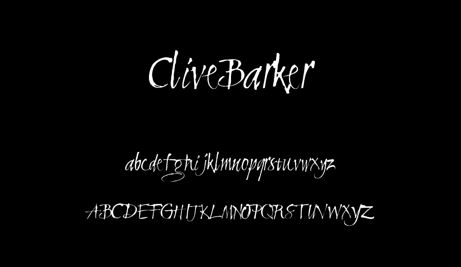 CliveBarker font