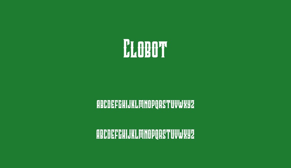 Clobot Personal Use font