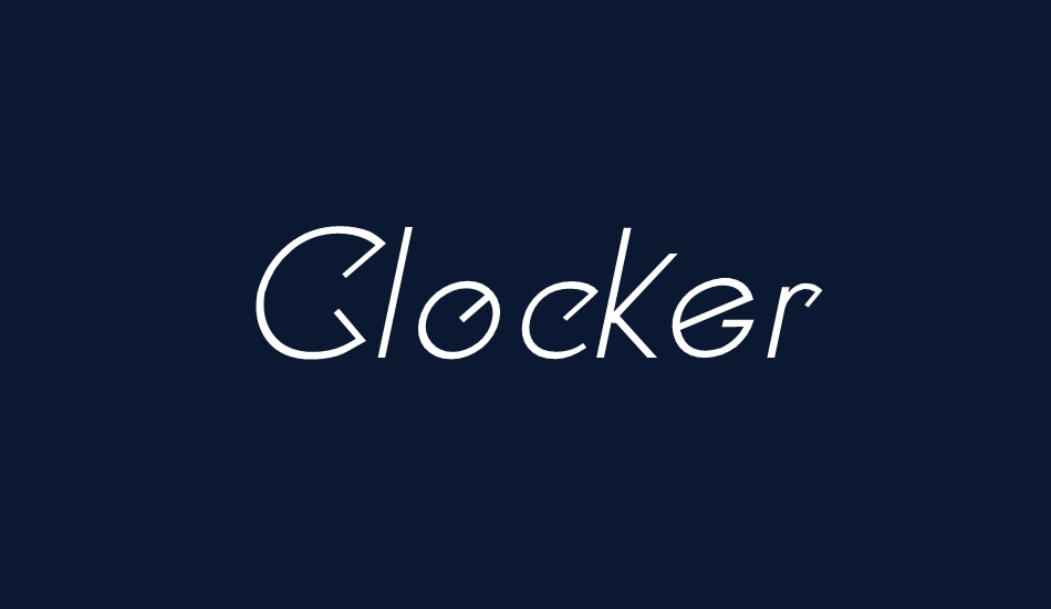 Clocker font big