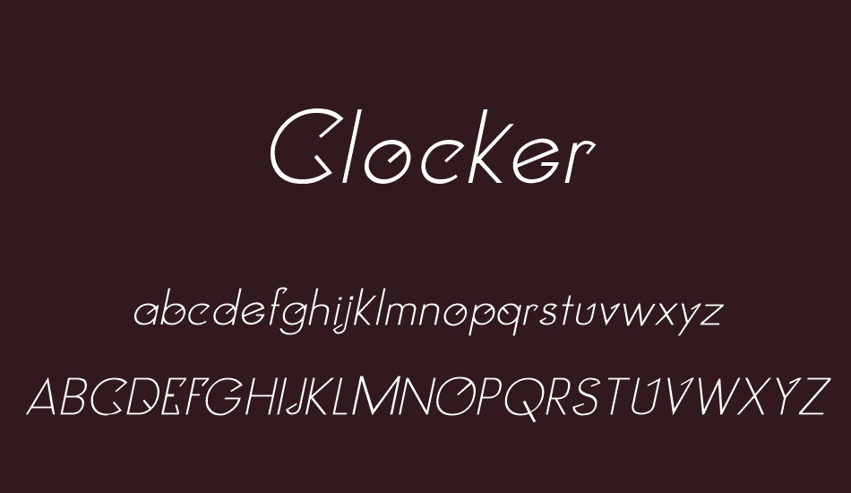 Clocker font