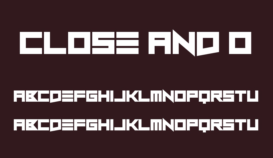 Close and Open font