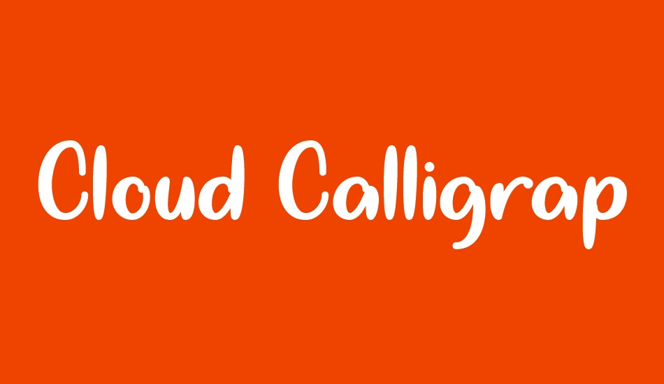 Cloud Calligraphy font big