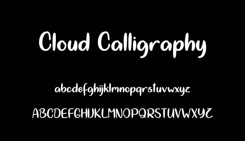 Cloud Calligraphy font