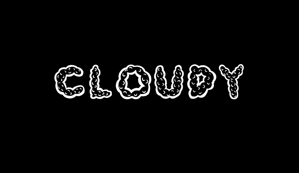 Cloudy font big