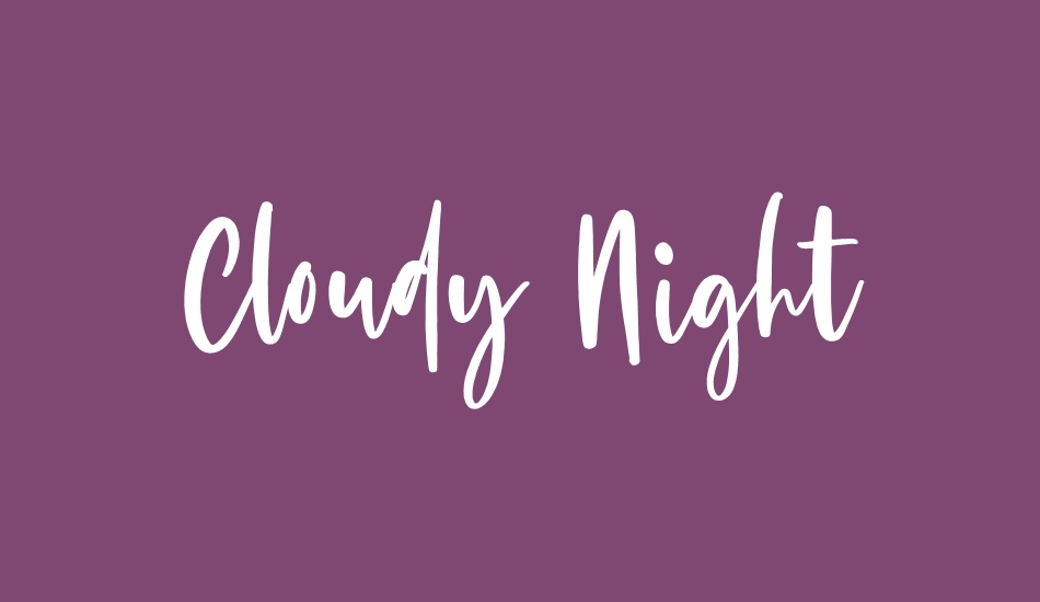 Cloudy Night font big