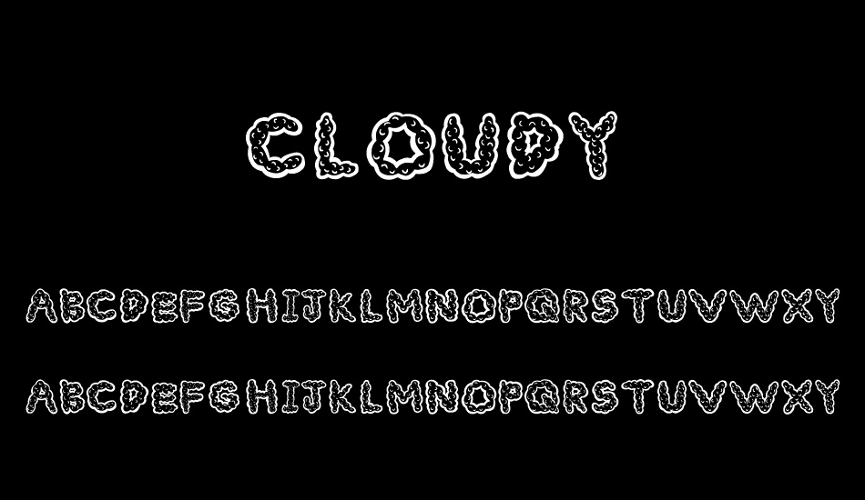 Cloudy font