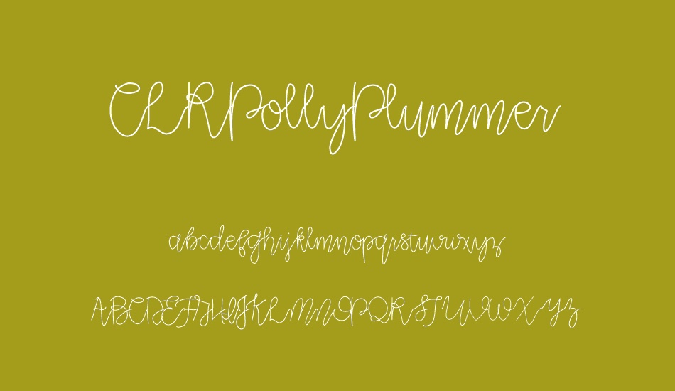 CLRPollyPlummer font