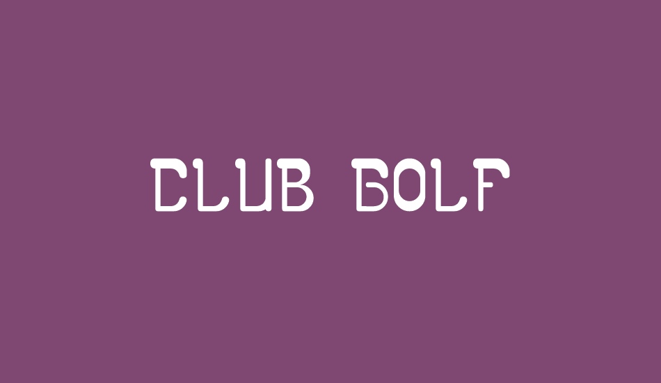 club golf font big