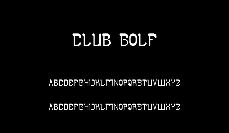 club golf font