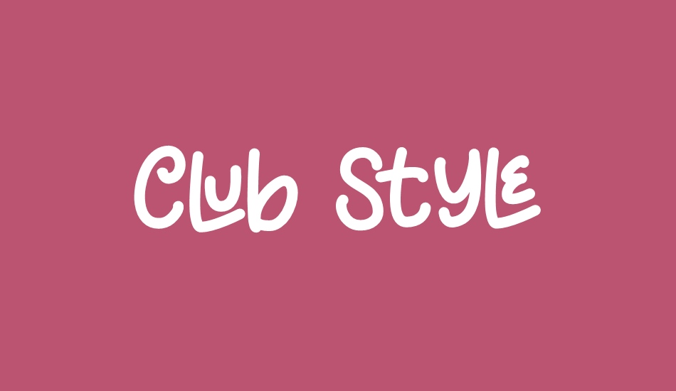 Club Style font big