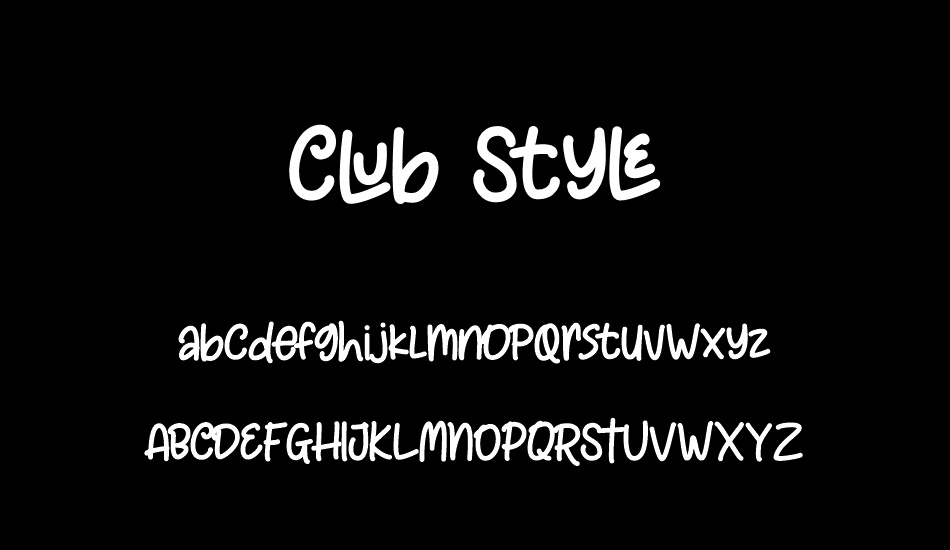 Club Style font