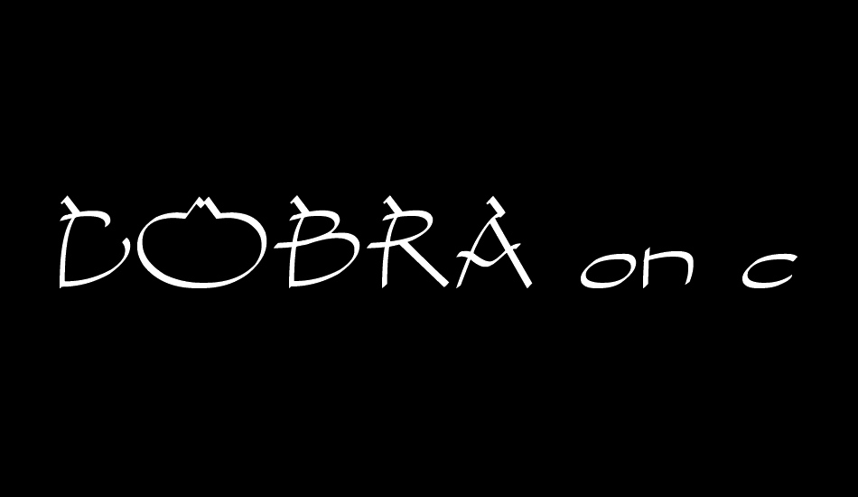 Cobra On Coconut Tree Free Font