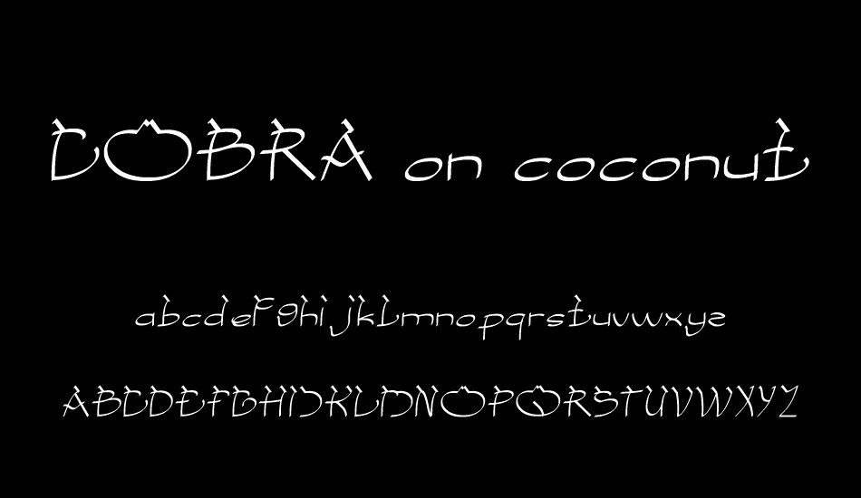 Cobra On Coconut Tree Free Font