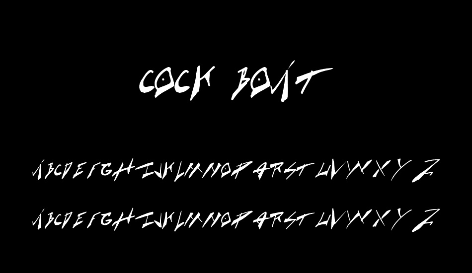 Cock Boat font