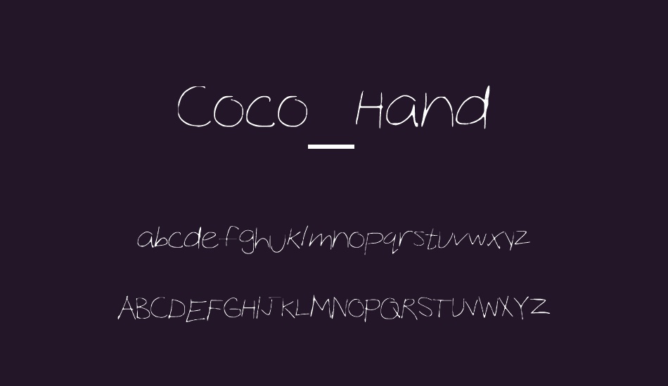 Coco_Hand font