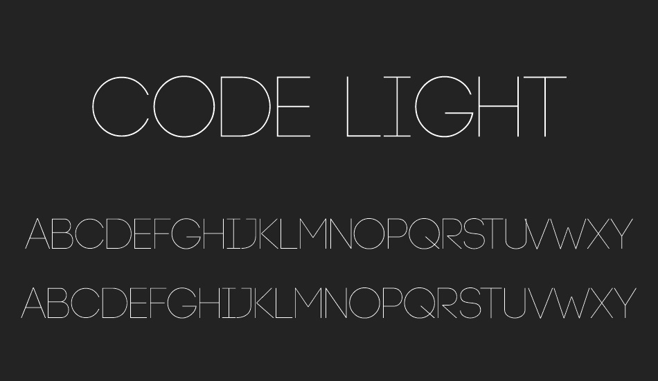 Code Light font