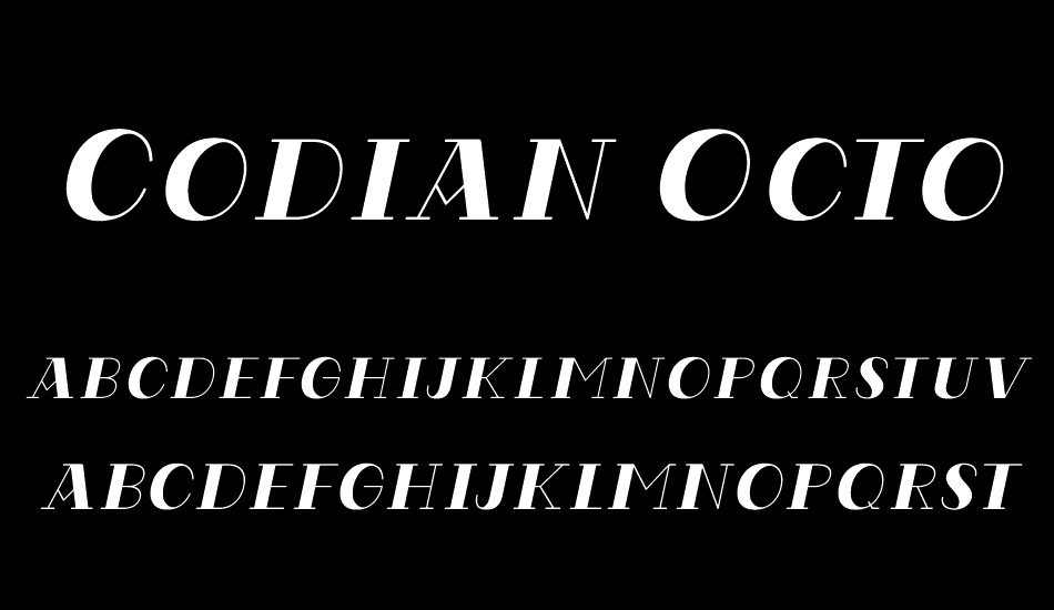 Codian October Eight font