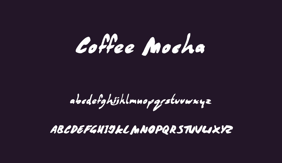 Coffee Mocha font