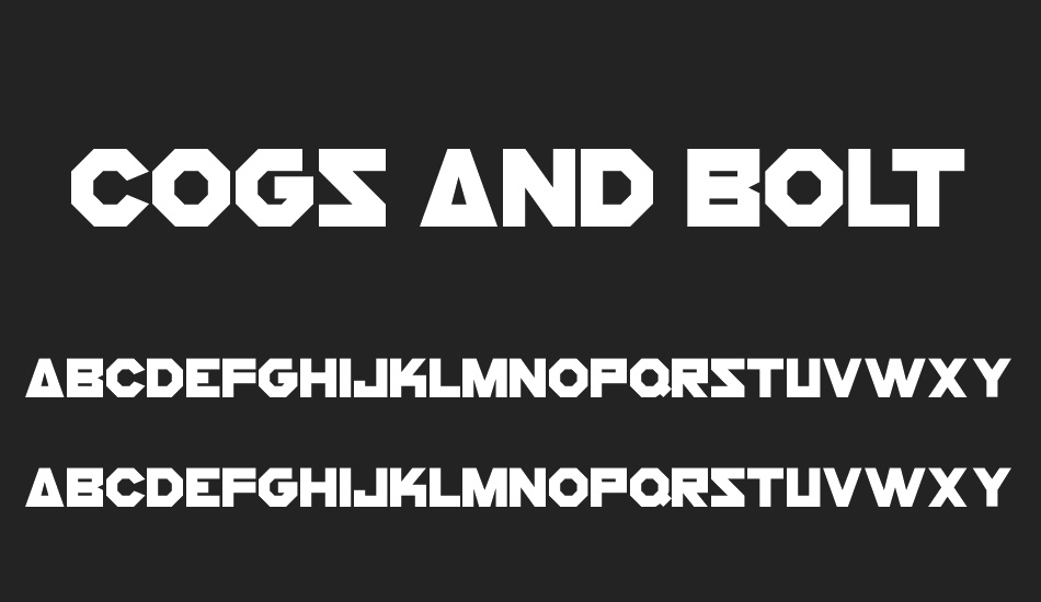 Cogs And Bolts font