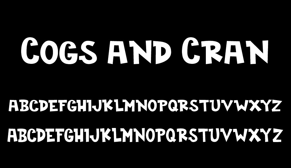 Cogs and Crank DEMO font