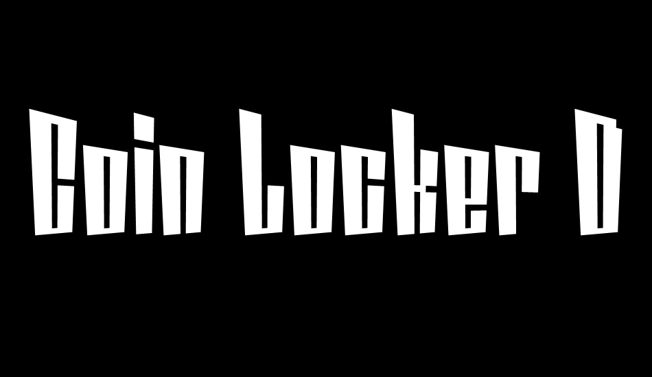 Coin Locker Datura font big