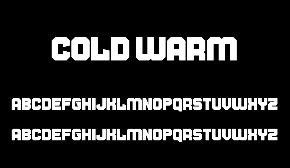 Cold Warm free font