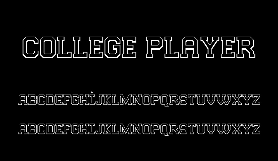 College Player font