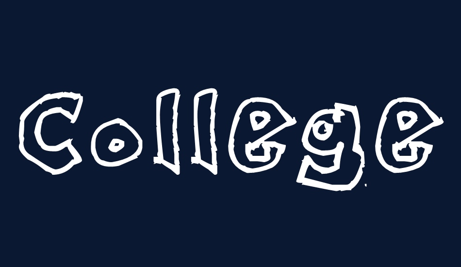 College RA font big