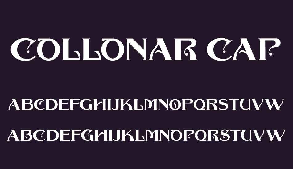 COLLONAR CAP font