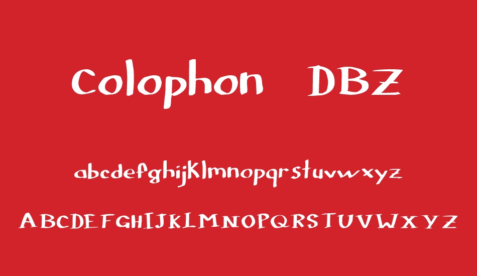 colophon-dbz font