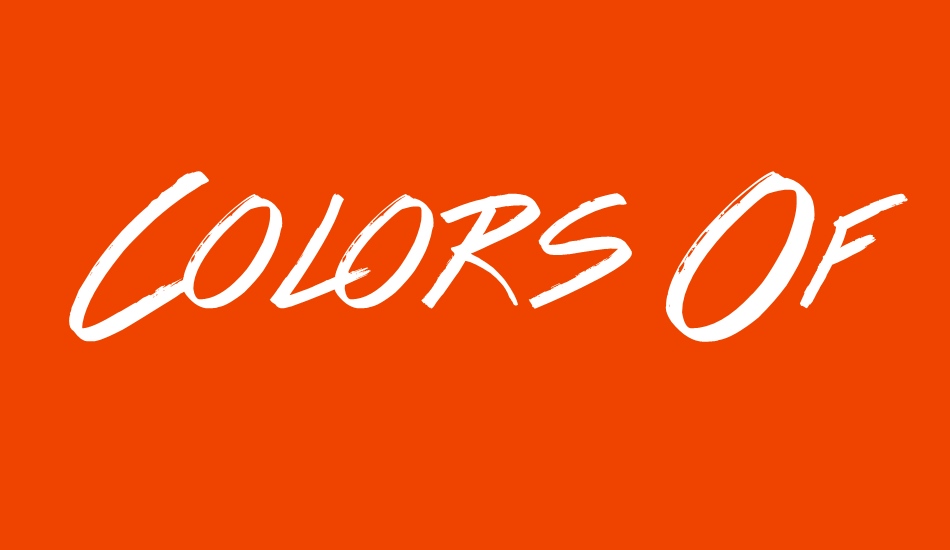 Colors Of Autumn font big