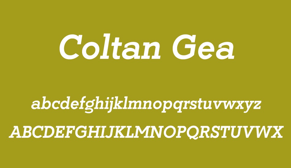 Coltan Gea font