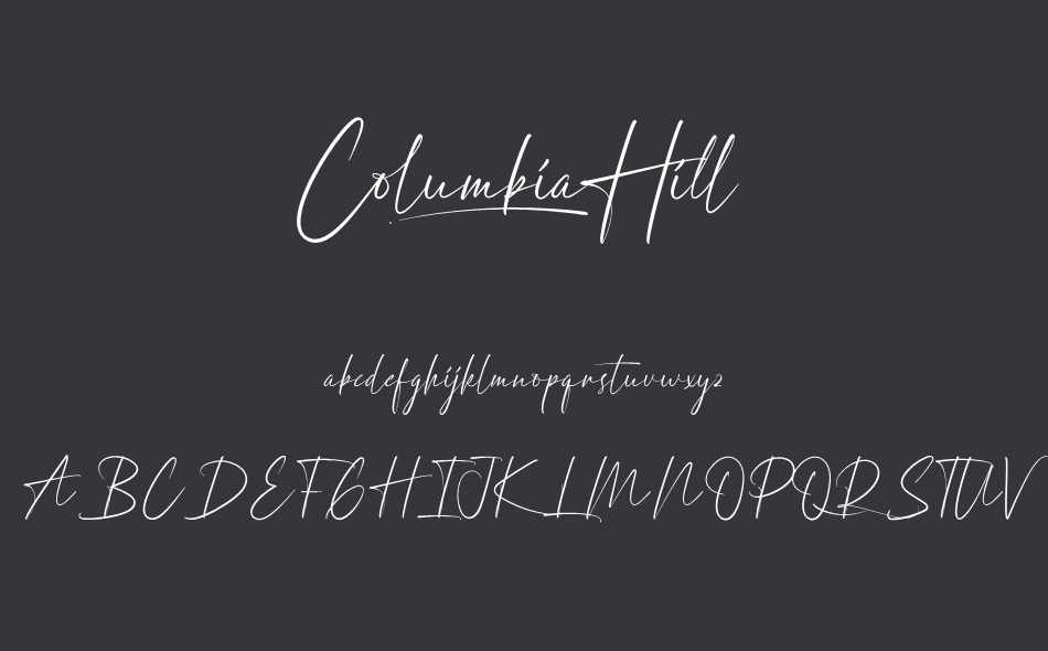 Columbia Hill font