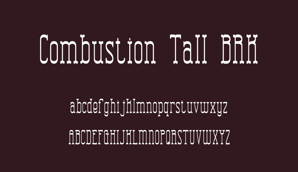 Combustion Tall BRK font