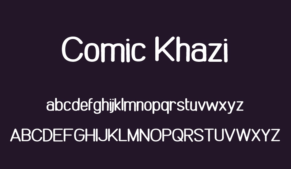 Comic Khazi font