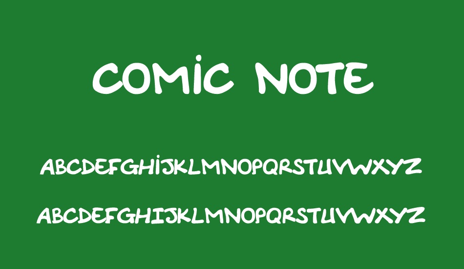 Comic Note font