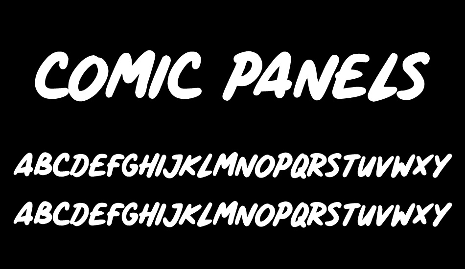 Comic Panels font