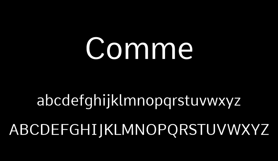 Comme font