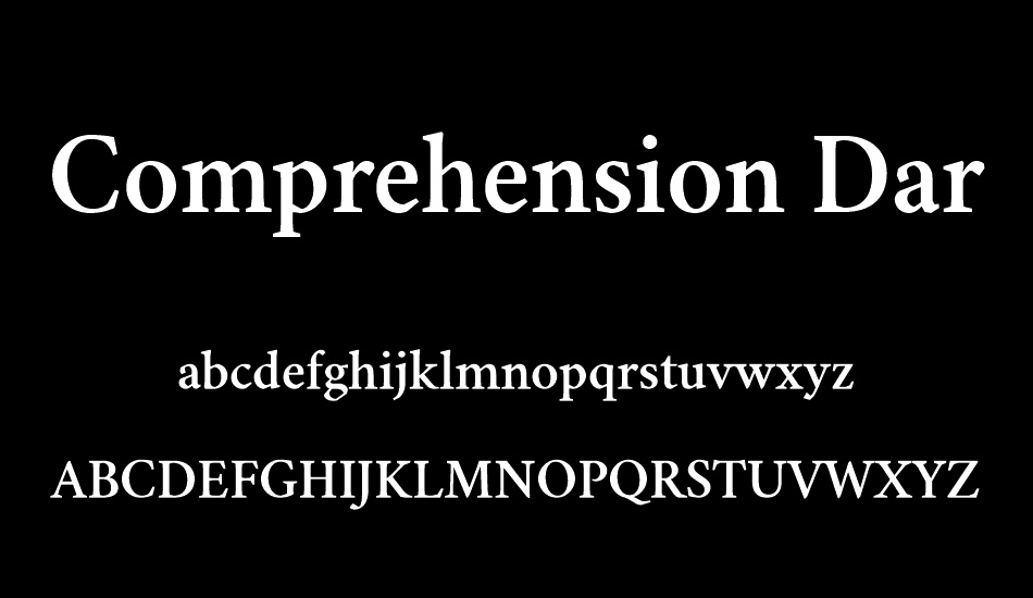 Comprehension Dark font